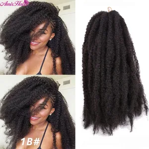 9 Упаковок синтетических волос Amir 18 дюймов афро курчавые мягкие косички марли с Омбре красные коричневые и черные крючком плетеные удлинители волос