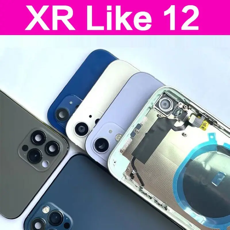 Крышка аккумулятора для iphone XR в 12 iPhone корпус Lite Высокое качество задняя крышка