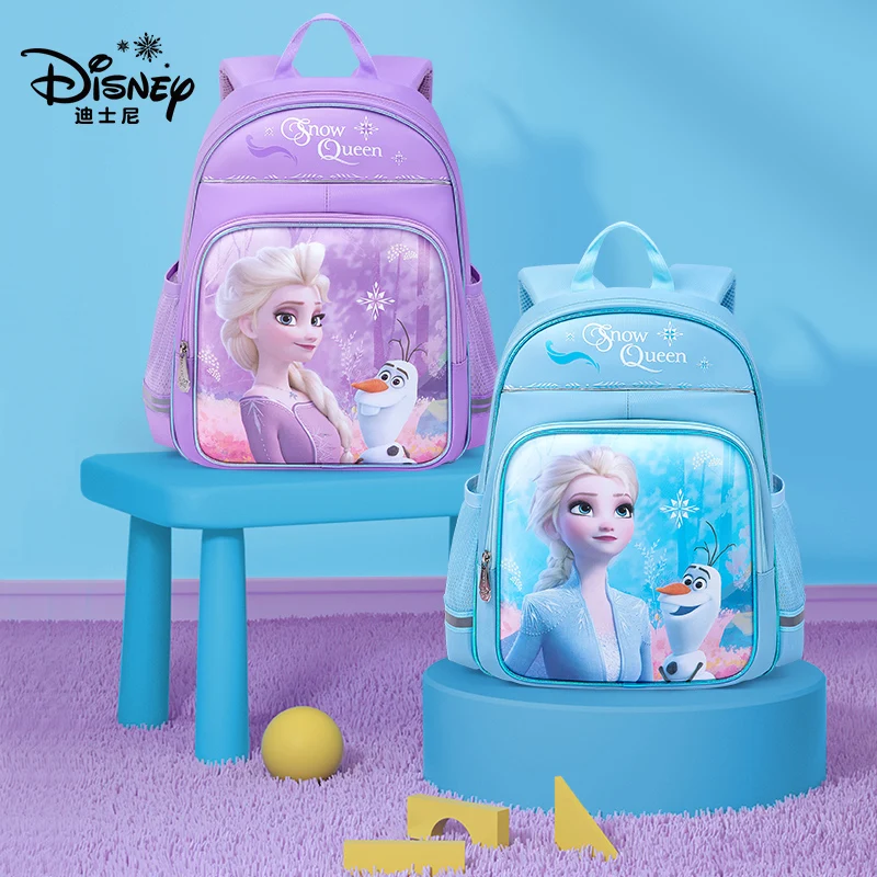 Оригинальный школьный портфель Disney для девочек 1-3 классов, школьный рюкзак с замороженным рисунком, школьные сумки для детей