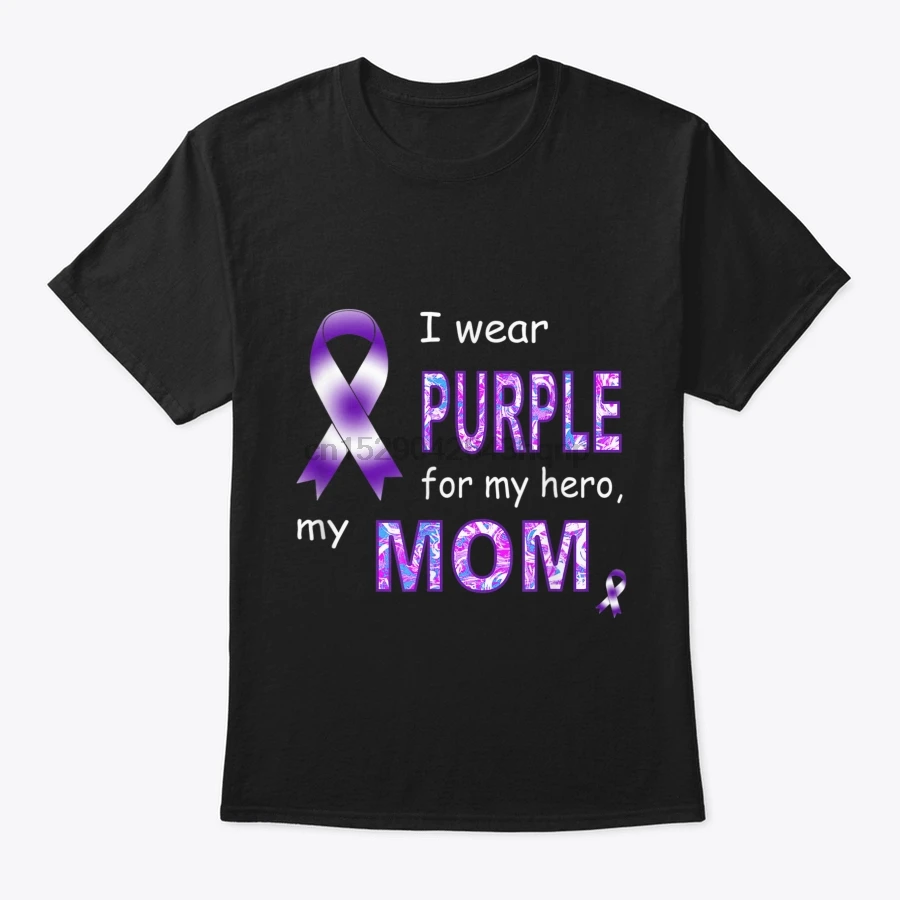 Мужская футболка я носить фиолетовый для моего героя моя мама альжея футболки