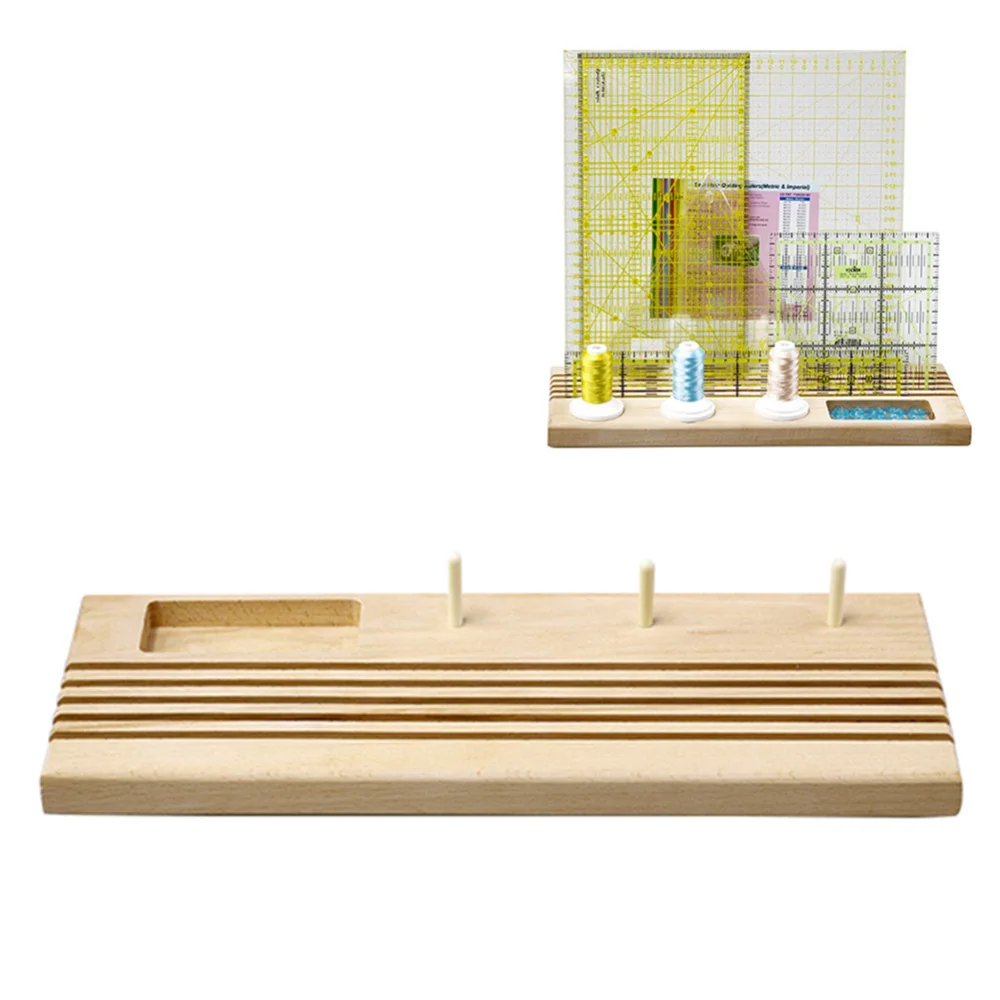 Аксессуары инструмент деревянная подставка для линейки из твердой древесины с