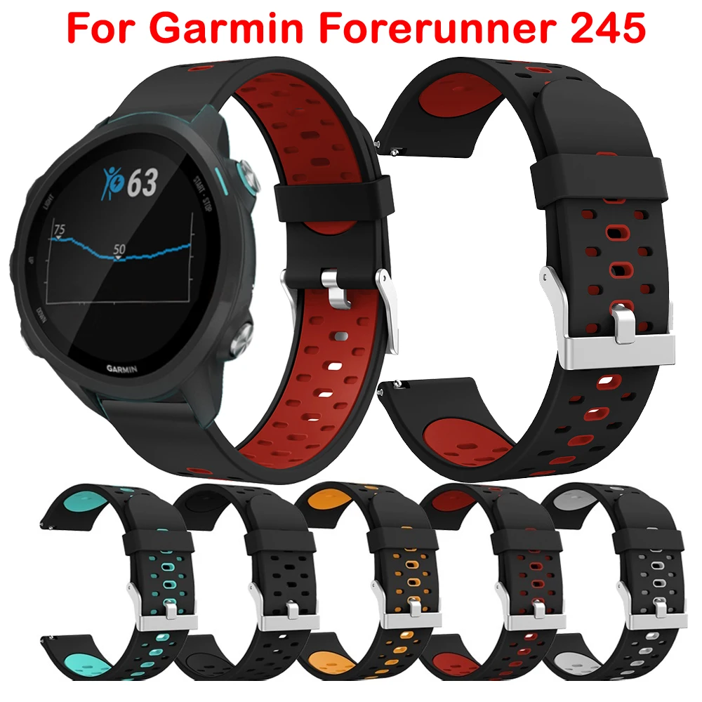 

Watch strap for Garmin Forerunner 245/245M/Vivoactive 3 soft silicone Smart watches bands for Forerunner 645 Music Wristbands