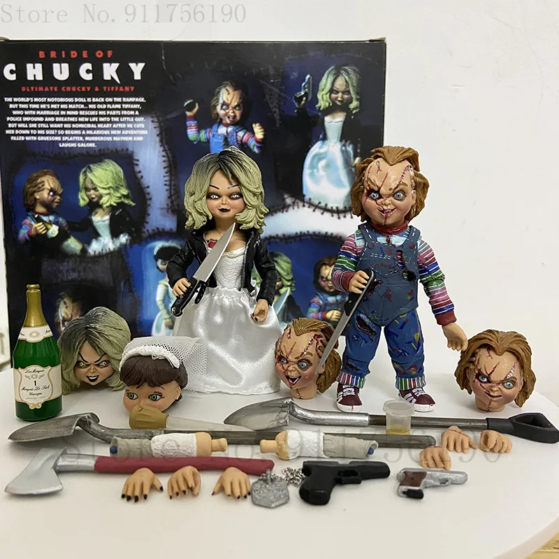 

Bride Of Chucky Tiffany Doll NECA Figure Lucky Good Guys Action Figurine Scary Child's Play Collectible Model Toys Horror Gift