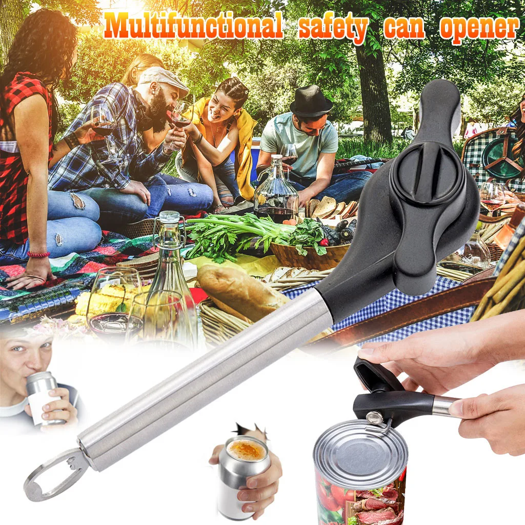 Многофункциональный Безопасный открывалка для бутылок из нержавеющей стали