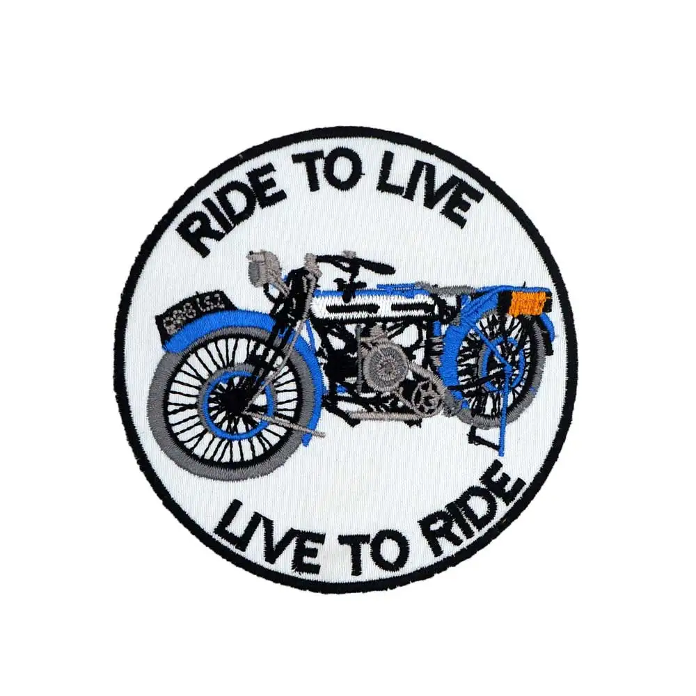 Жить чтобы ездить на мотоцикле утюгом подложке вышитые патч|Заплатки| |