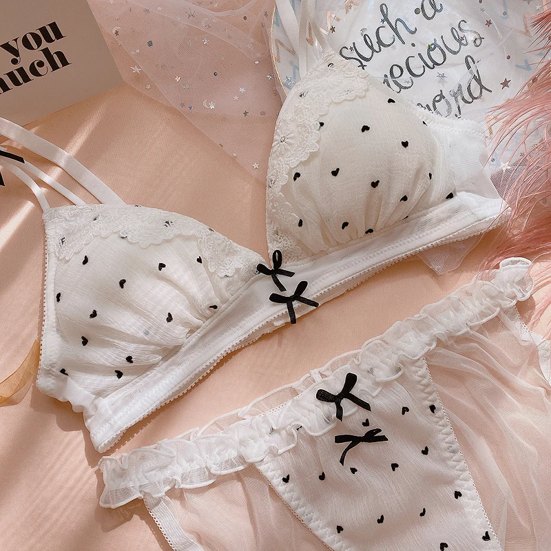 Комплект женского нижнего белья Wriufred белый бюстгальтер без стальных колец