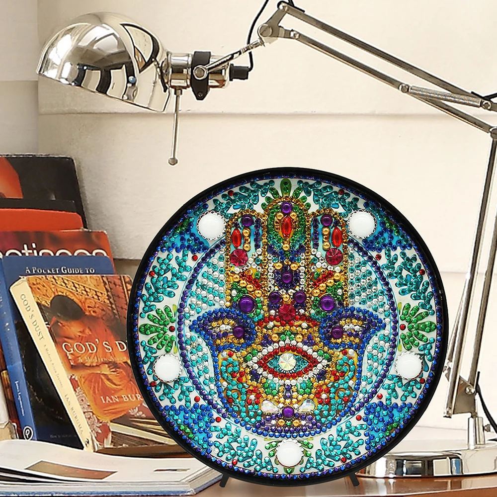 

Zooya Christmas 5D Diy Diamond Painting Led Light Night Lamp Pasted Painting Christmas Gift Santa For Kids Gift Bedroom Jh917