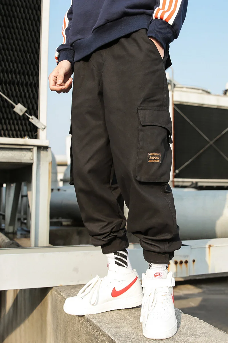 

Spring Autumn Men Cargo Pants Multi-pocket Elastic Waist Harem Pants Trousers Joggers Original Male Loose Hip Hop Casual M-5XL