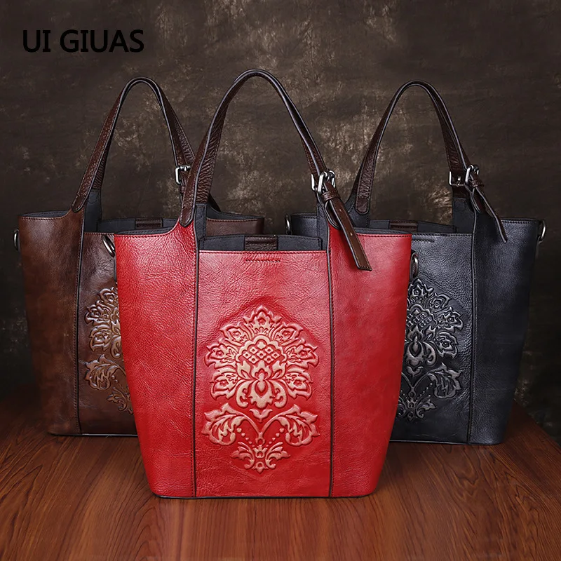 

UI GIUAS Brand Lady Large Shopping Bag Women Inclined Shoulder Bag Single Shoulder Bags Female Shoulder Bags Real Cowhide Made