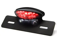 Универсальный черный задний фонарь Кронштейн номерного знака красный для ATV