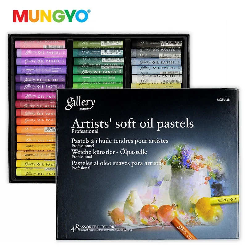 

MUNGYO Heavy Color Oil Pastel 48 Colors Art Painting Crayons Imported From Korea MOPV Artist-Level
