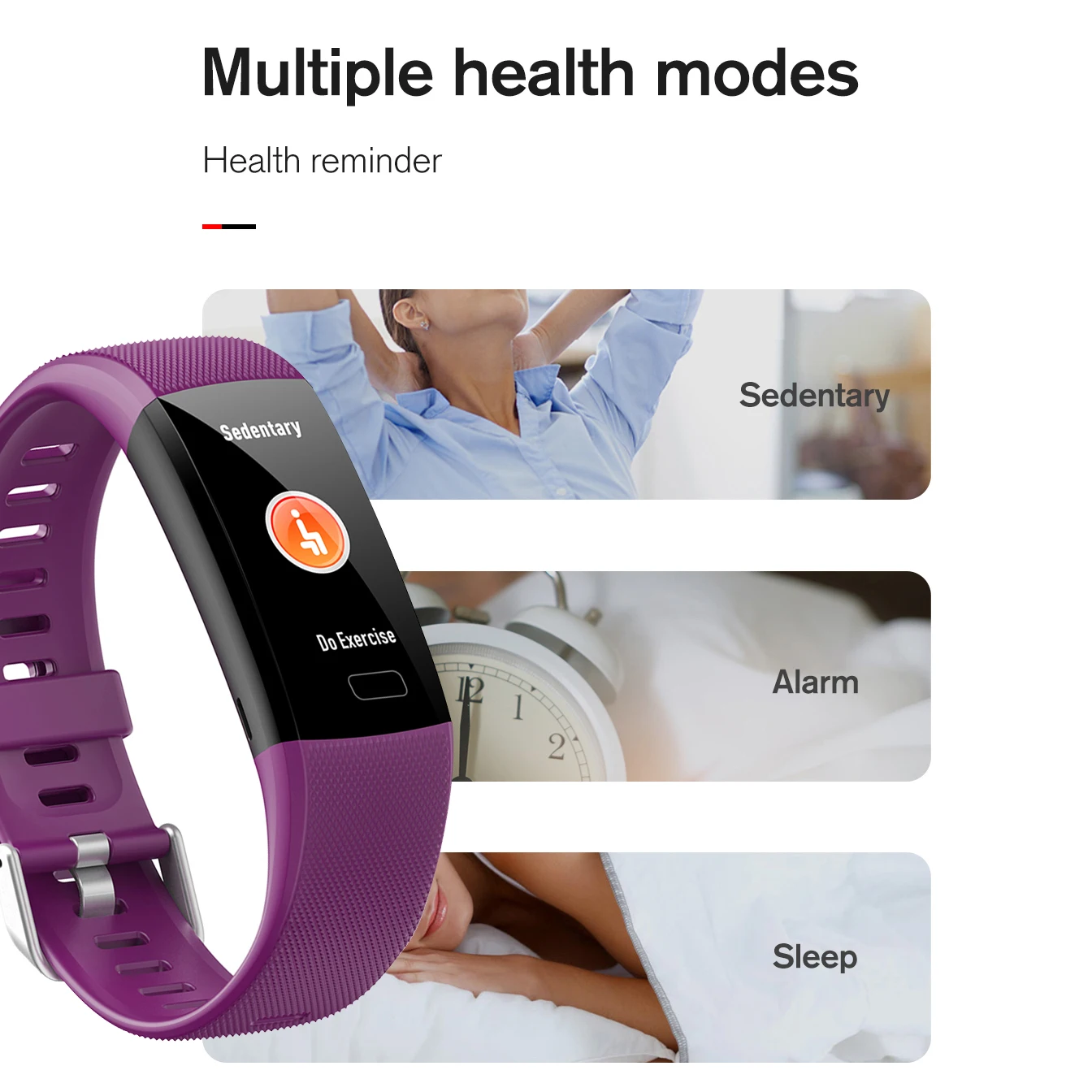 

1.14 inch Smart Band Pedometer Heart Rate Blood Pressure Monitor Fitness Bracelet IP67 Waterproof Smart Wristband