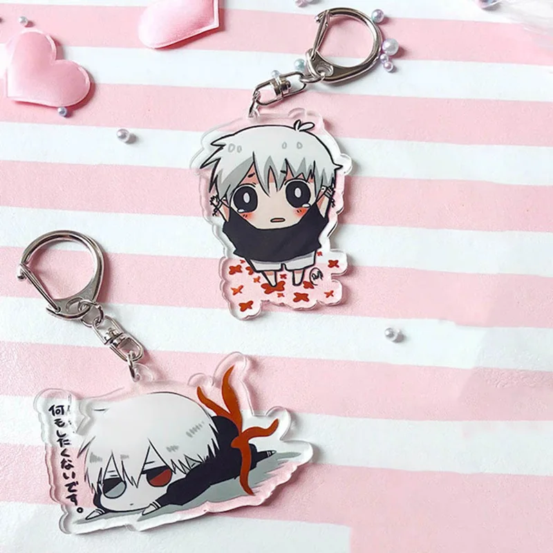 Аниме Tokyo Ghoul Kaneki Ken акриловый брелок в виде маски брелоки для фанатов модный