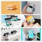 Силиконовый чехол для Apple airpods 1, 2 pro, с 3d-изображением молочной чашки, энергетического напитка, акулы, Bluetooth-гарнитуры, Беспроводная зарядка