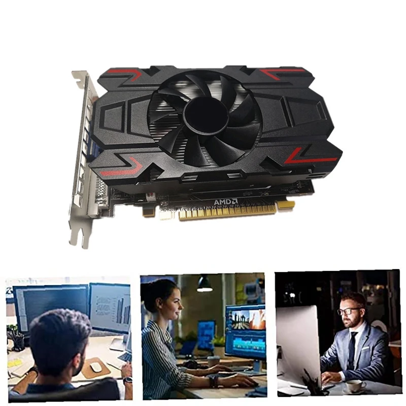 HD6770 1 ГБ 128 бит DDR5 Видеокарта для настольного компьютера PCI Express 2 0 игровая