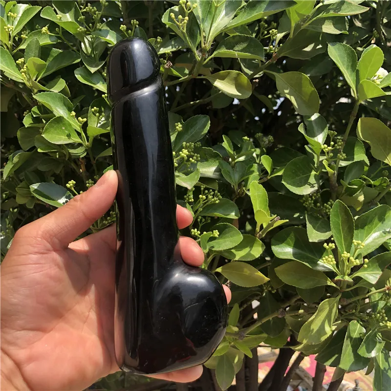 Precio Palo De Masaje Tallado A Mano, Cristal De Obsidiana Natural, 1 Uds.