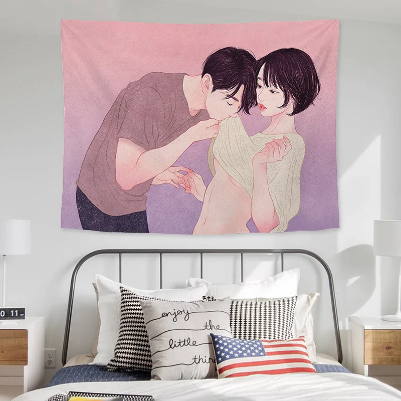 Подвесная ткань азиатские влюбленные интимное изображение мужчин и фото