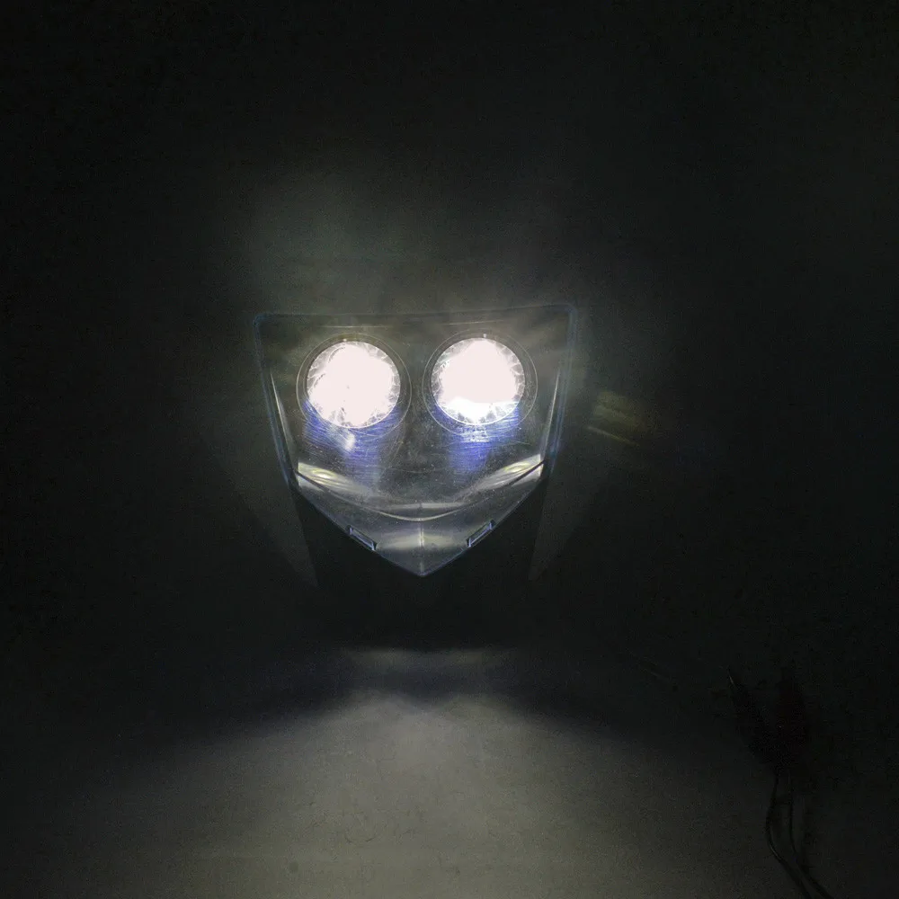 Двойной объектив 8 светодиодов передняя фара для мотокросса спортивный налобный