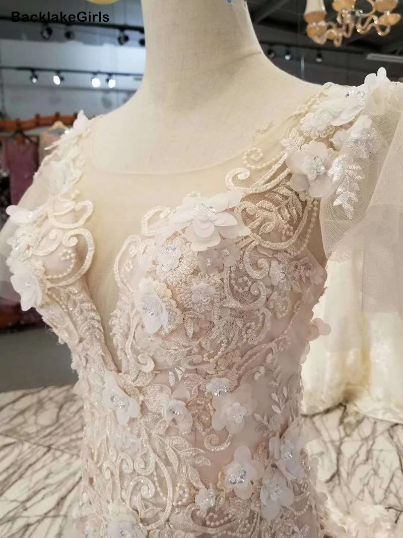 2 In 1 Wedding Dress Gelinlik Short Sleeve Lace Applique Mermaid African With Detachable Skirt Robe De Mariee 2020 | Свадьбы и