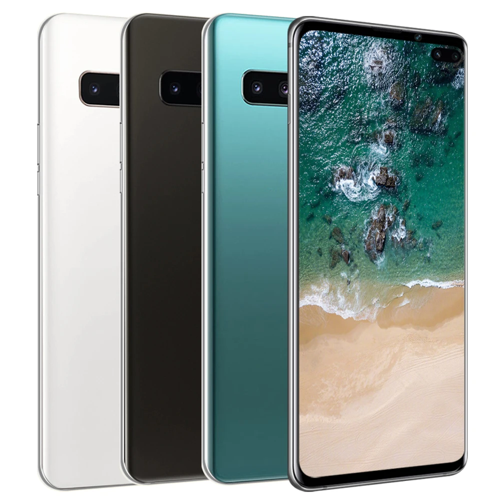 KIMTIEN S10+ смартфон полноэкранный 6 ГБ+ 128 Гб 8 ядерный Android 9,1 Finger Face ID двойная камера 4G смарт мобильный телефон трубка