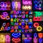 Оптовая продажа, светодиодный неоновый ночсветильник, настенный светильник 117, стильная Ночная лампа на Рождество, день рождения, подарок на свадьбу, вечеринку, неоновая лампа для украшения дома