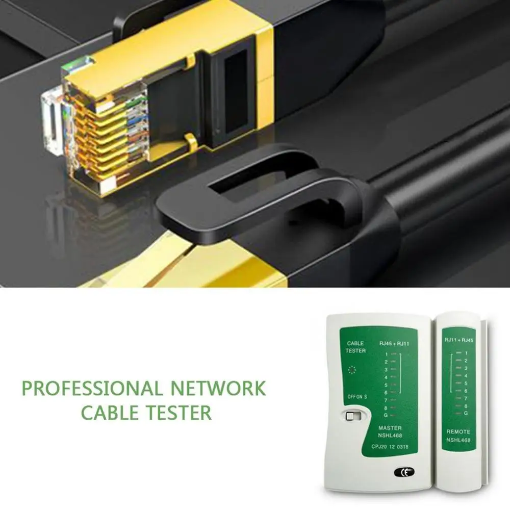 Профессиональный сетевой кабель тестер RJ45 RJ11 RJ12 CAT5 незащищенная витая пара кабеля локальной сети тестер er детектор средство для Удаленной Проверки сети высокого качества