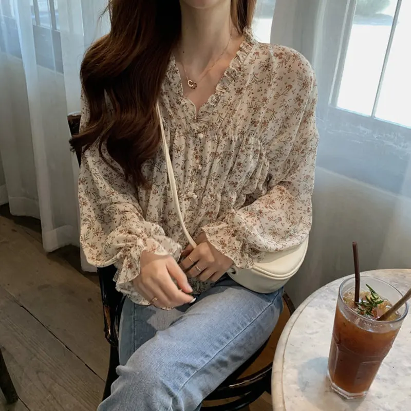 HziriP Элегантные корейские Цветочные минималистичные летние женские свободные