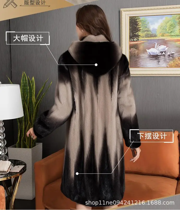 Women real mink coats female mink fur coat genuine long fur coat ladies winter clothes oversize 6xl 5xl 7xl natura fur coats