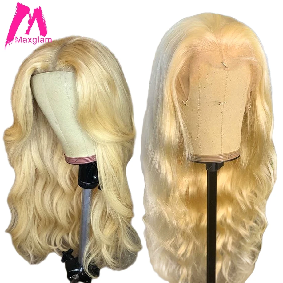 Парики из человеческих волос Блонд 613 полностью кружевные бесклеевые