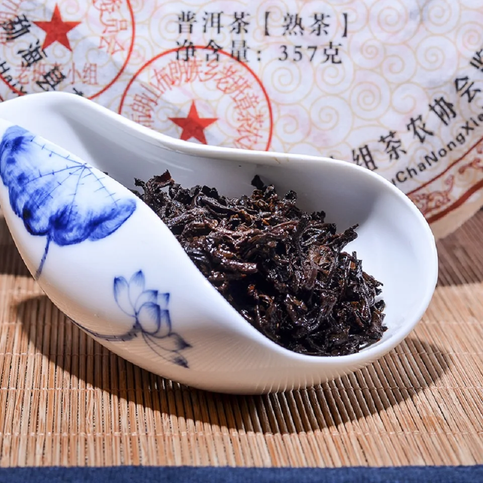 

Made In 2008 Yr Ripe Pu-erh Tea 357g Chinese Yunnan Pu-erh Healthy Weight Loss Tea Beauty Prevent Arteriosclerosis Pu-erh Tea