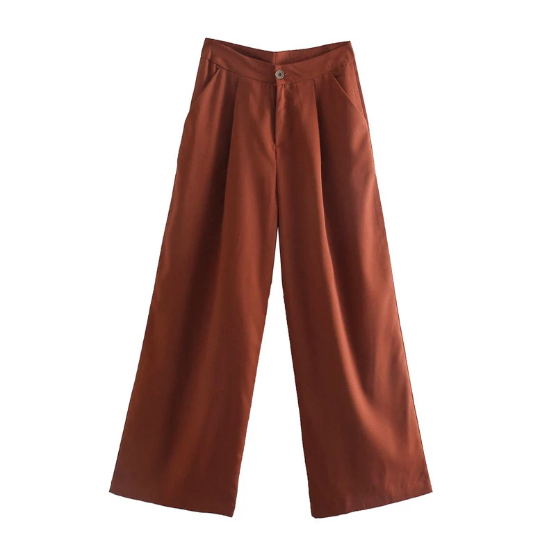 

WXWT Women Solid Color Loose Two Piece Set 2021 Female Seven Points Sleeve Long Blouses And Casual Pants 2 Piece Set LY9401