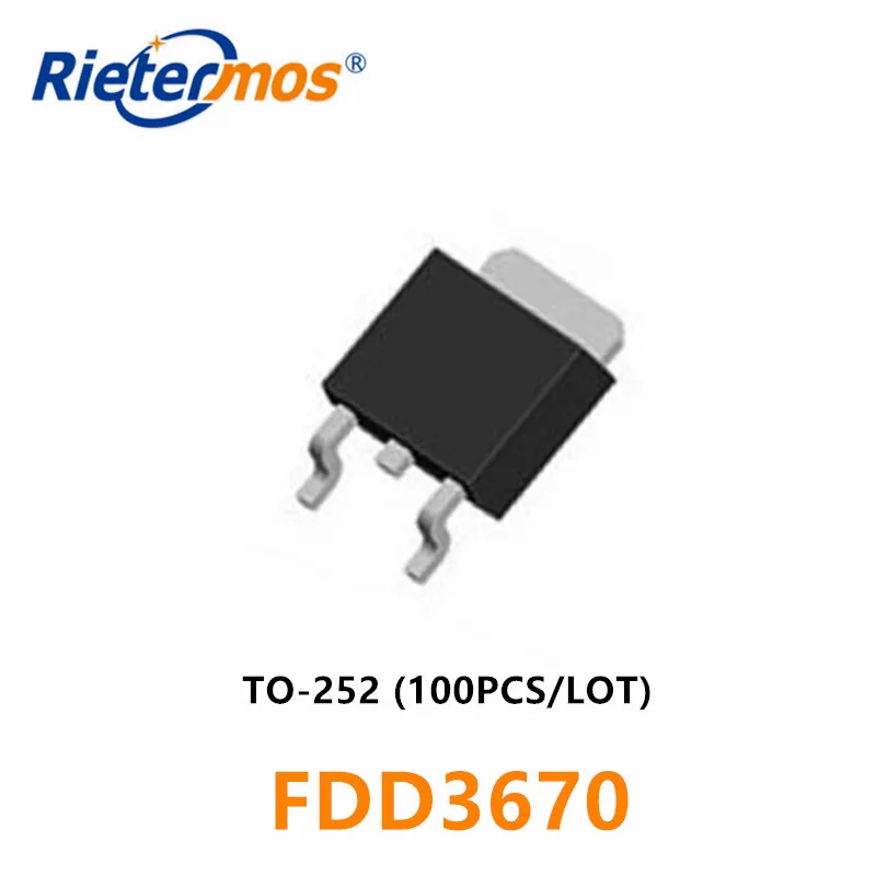 

10 шт. 100 шт. FDD3670 TO252 3670 SMD TO-252