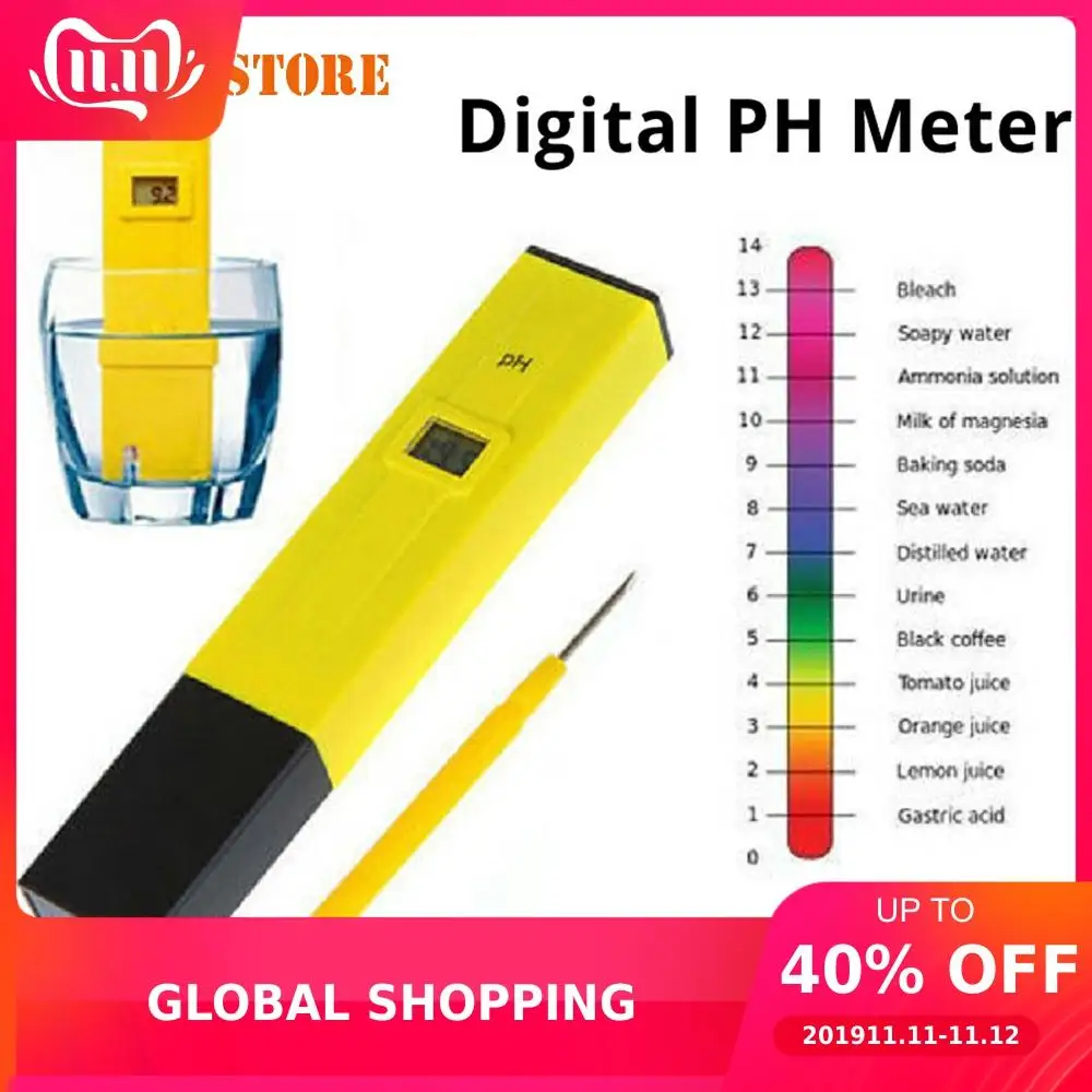 Портативный карманный измеритель PH воды ручка цифровой тестер инструмент