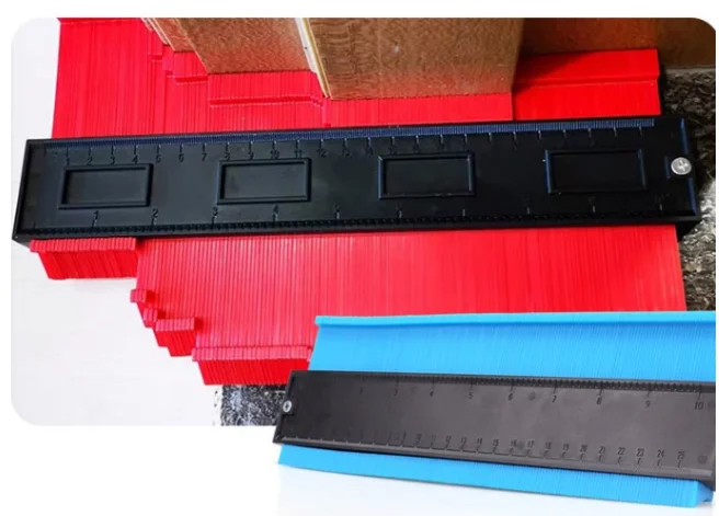12/14/25cm Irregular Contour Gauge Arc Ruler Plastic Profile Curvature Scale Template Tile Laminate tools | Инструменты