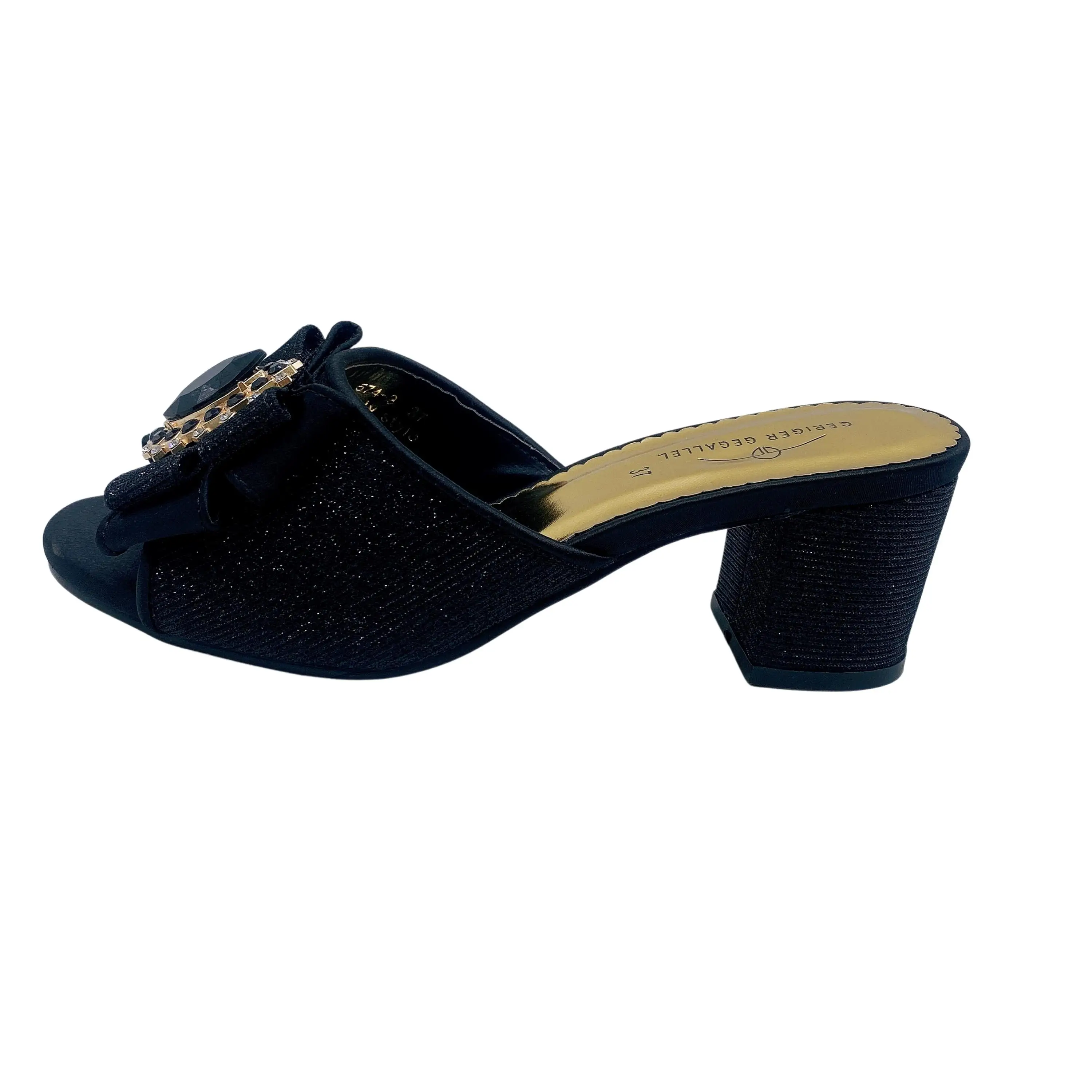 Женские туфли без задника Дизайнерские летние на массивном каблуке с цветочным