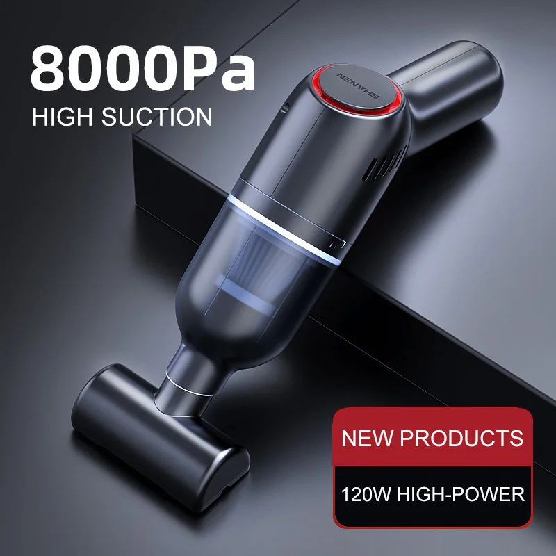 Портативный автомобильный пылесос с 8000Pa Мощное всасывание Беспроводной USB