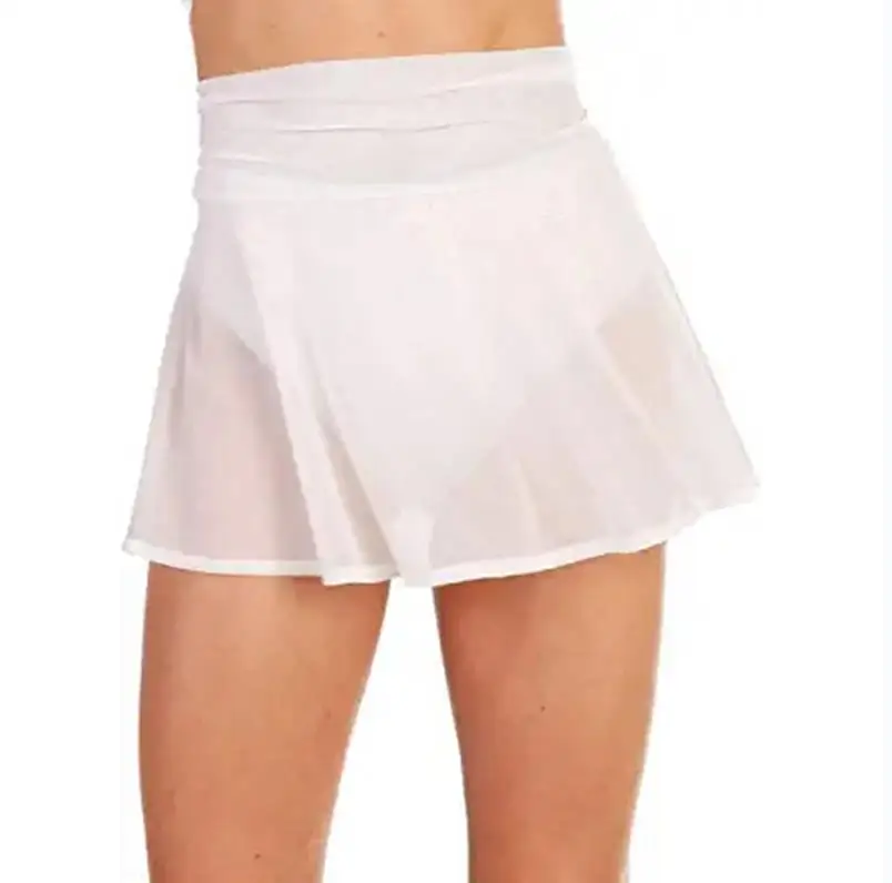

Sexy Mini Skirts Women's Mesh Beach Cover-Ups High Waist Solid See Through Short Skirt Bikini Cover Up Summer Beachwear