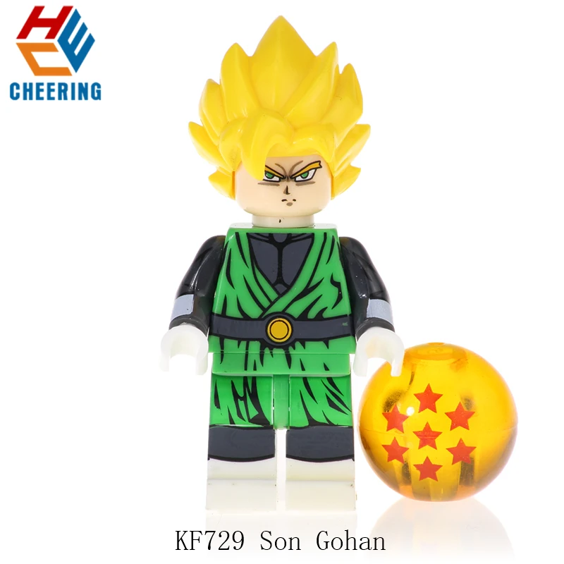 Одиночная строительные блоки Dragon Ball пластиковый кирпич Gogeta Son Goku фигурки для детей игрушки KF6069 KF6057 KF6048 KF6040