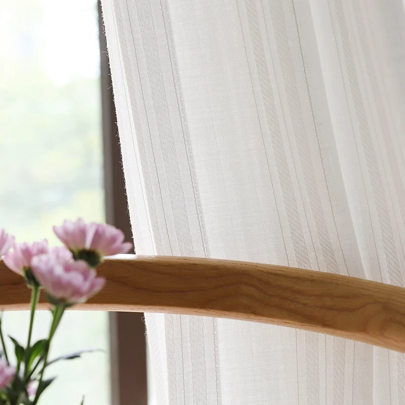 Белая сетка в полоску японском стиле для спальни чайной комнаты дышащая оконная