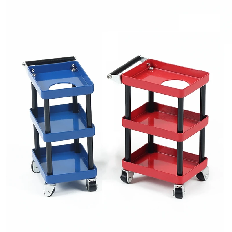 

3 Layers Metal RC Car Tools Rack Maintenance Trolley for TRX4 SCX10 RC Climbing Car Simulation Tools Rack