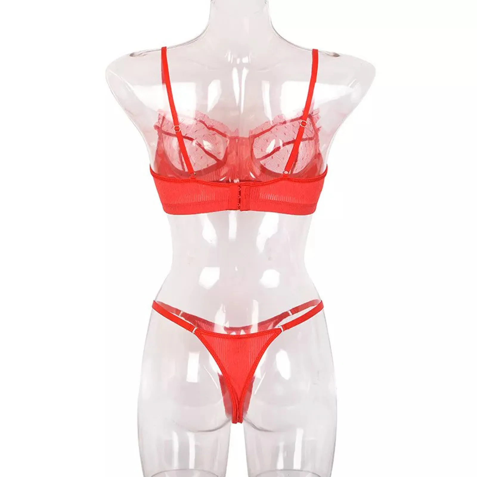 

Sexy Lingerie For Ladies Set Lace Solid Color Underwear French Style Bralette Pajamas Bielizna Damska Breathable Lenceria #3