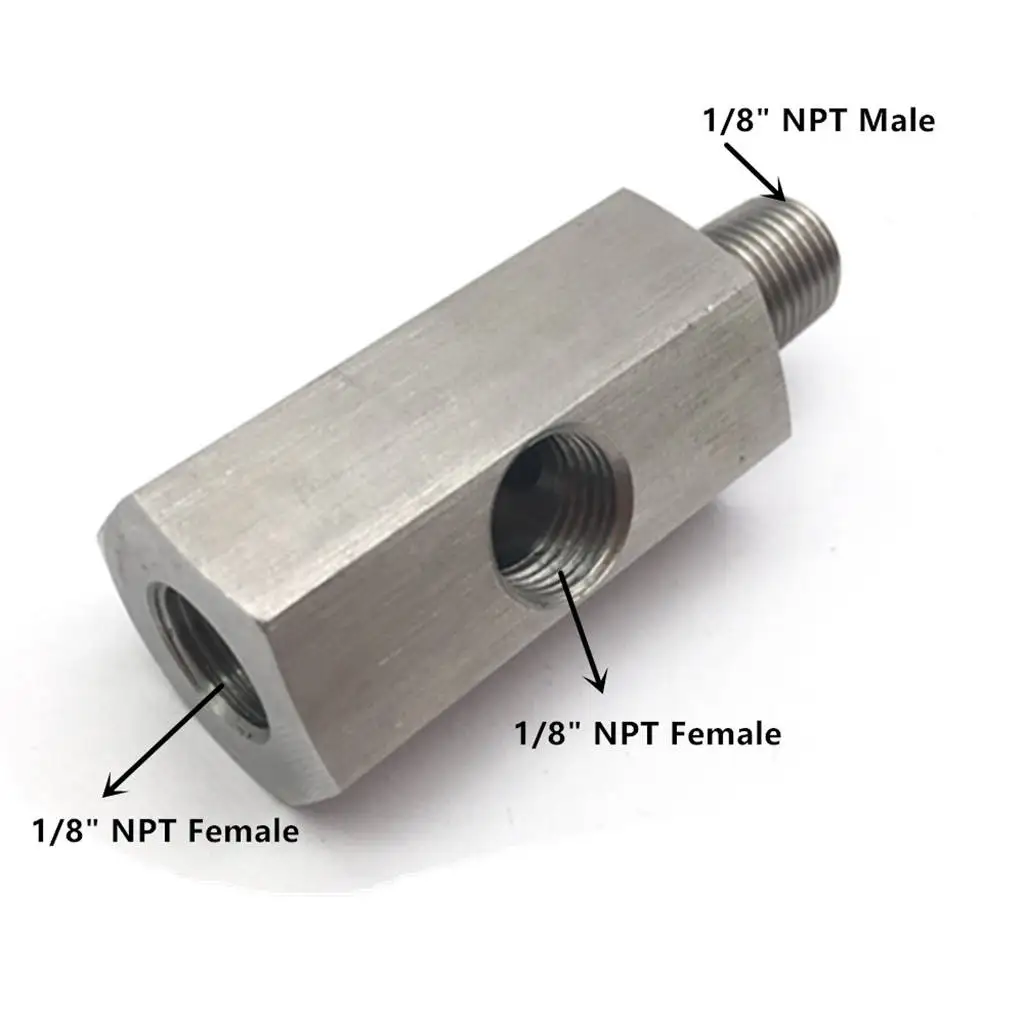 

Metric Adapter Oil Preure Sensor 1/8" NPT Female X M10X1 Male & Female Tee