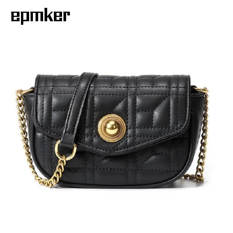 

EPMKER Fashionable Purses and Handbags for Women Mini Crossbody Bag Chains Shoulder Bags Cute Side Bag 2021 Luxury Designer Bags