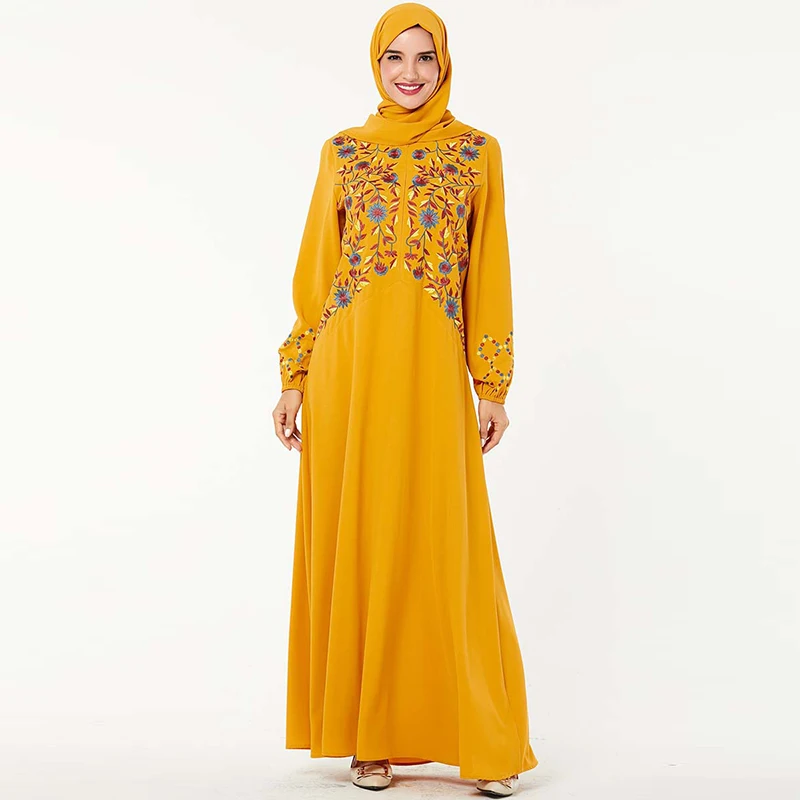 Abaya Kaftan Дубайский хиджаб мусульманское платье мусульманская европейская одежда