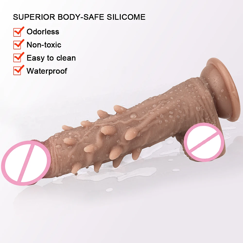 GaGu колючая Реалистичный Пенис дилдо с присоской огромный фаллоимитатор петух