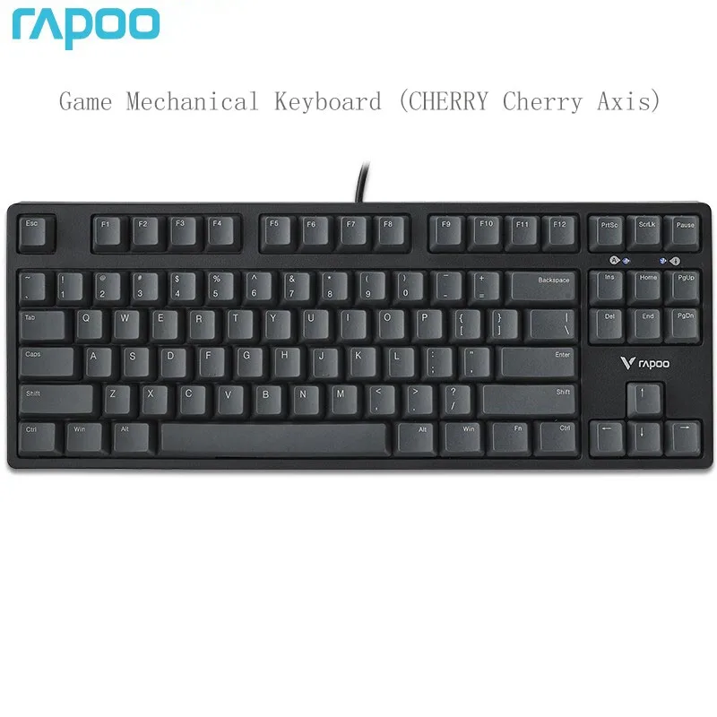 

Rapoo V860 87-клавишная механическая клавиатура Офис проводной игровой клавиатуры клавиатура оригинальные Cherry клавиатура Axis без Мышь