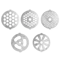 5 piece stainless steel meat grinder plates discs for food chopper and meat grinder machinery parts
