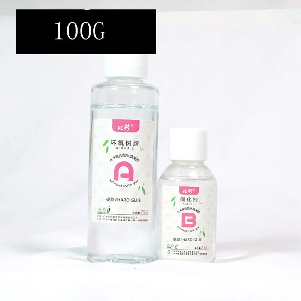 Прозрачная эпоксидная смола 1 комплект высококлейкий кристаллический клей 3:1 AB