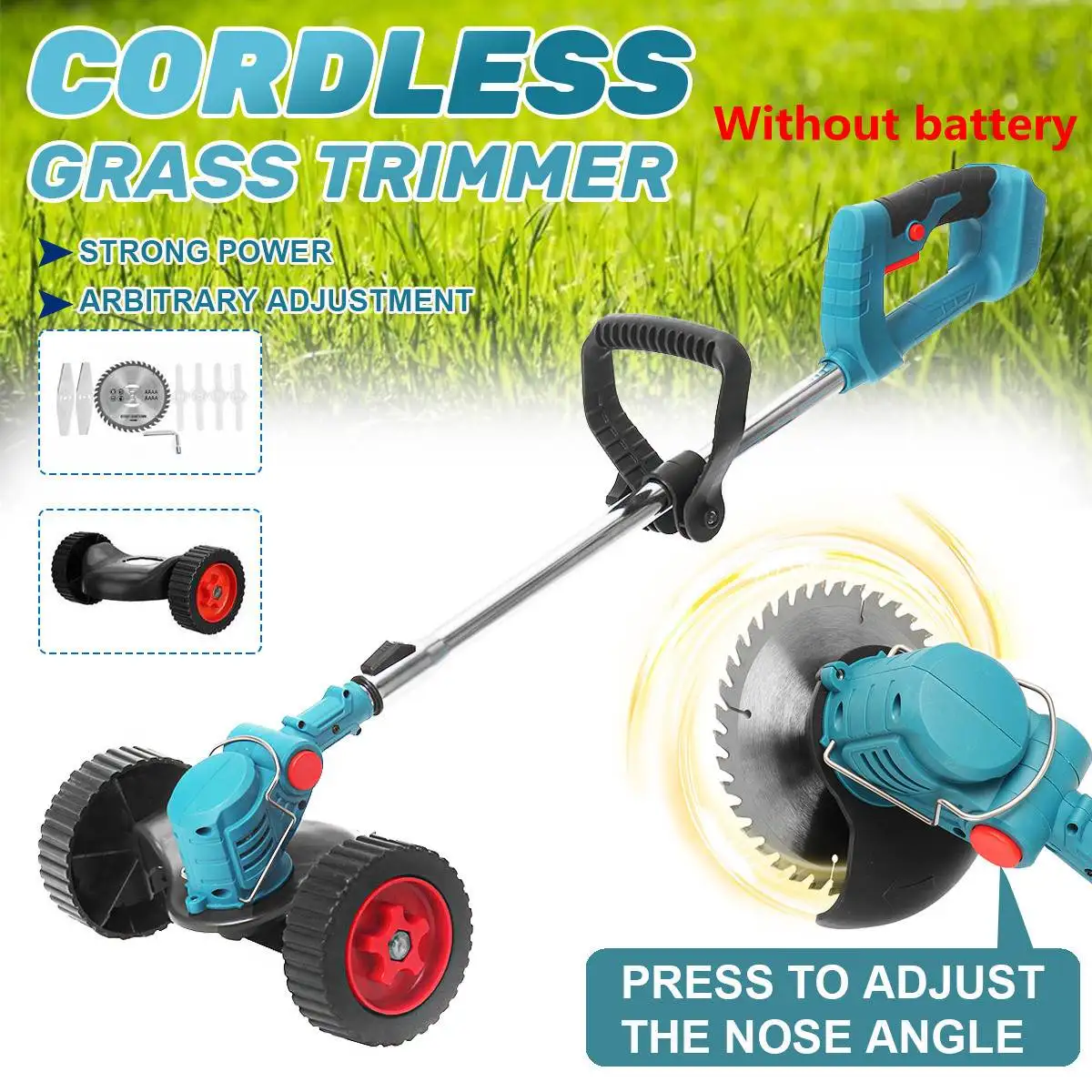 For Makita 18V Battery Electric Lawn Mower Cordless Brushcutter Trimmer Bush Grass Pruning Cutter Garden Tools (Only Tool)