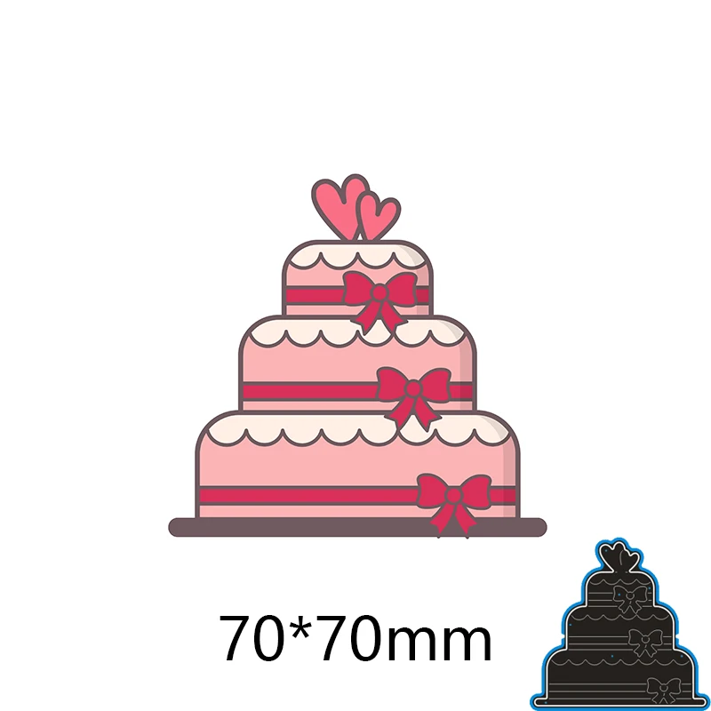 Трехслойная рамка в форме сердца для торта металлические штампы трафареты